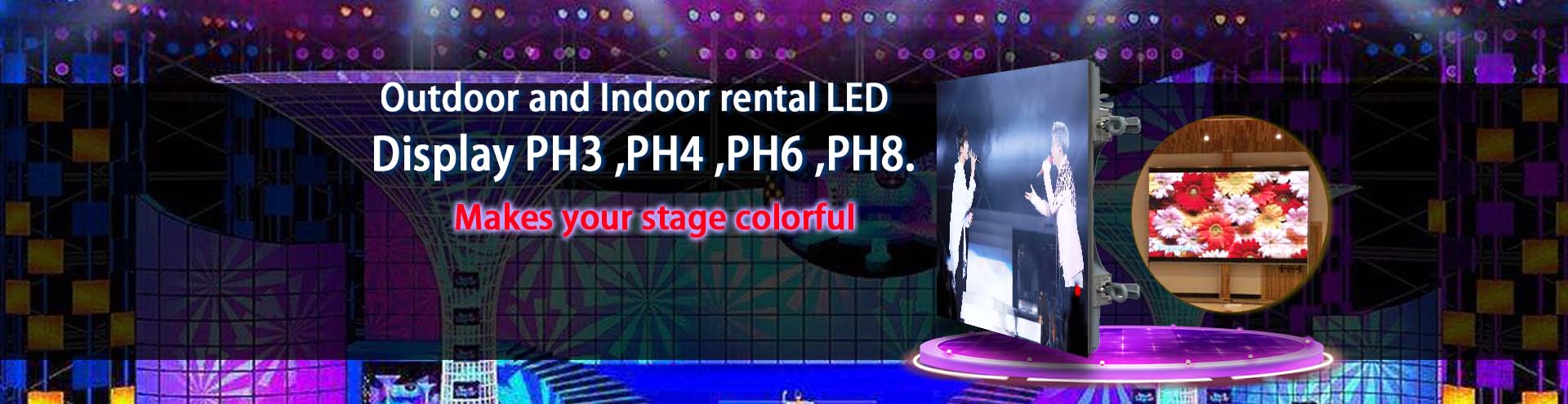 Rental led display banner